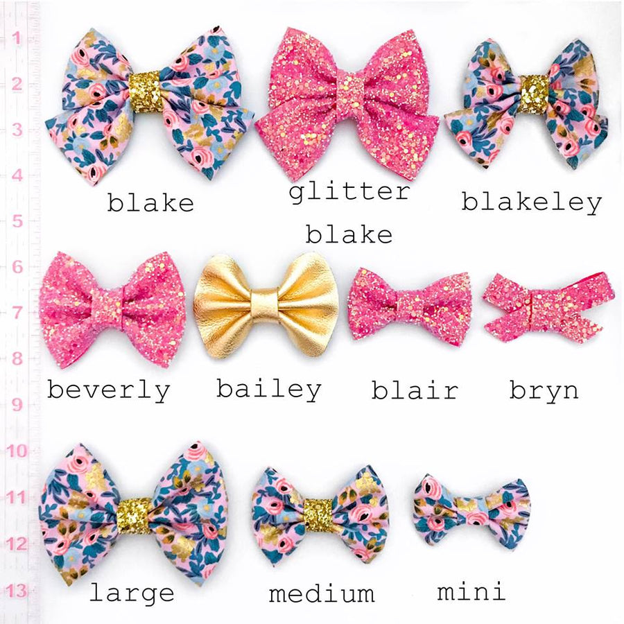 Blush Sequin Bow