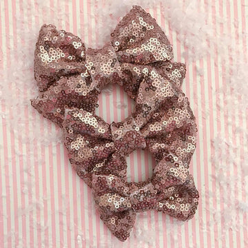 Blush Sequin Bow