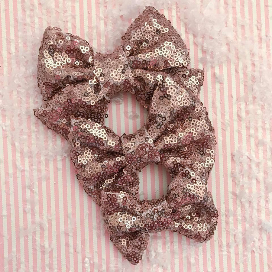 Blush Sequin Bow