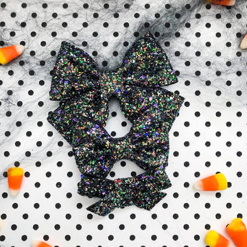 Ghouls Jewels Glitter Bow