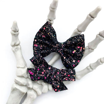 Spooky Twilight Glitter Bow