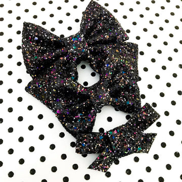Dark Magic Glitter Bow