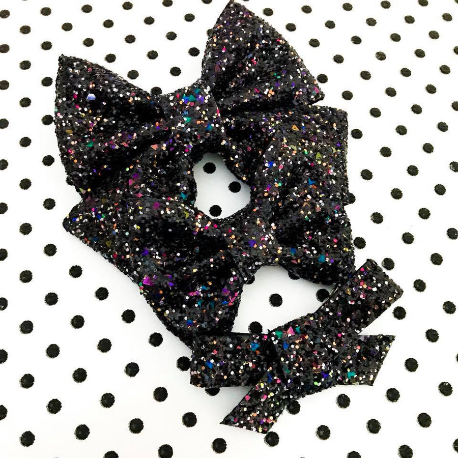 Dark Magic Glitter Bow