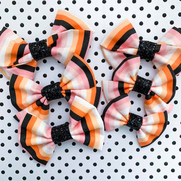 Spooky Stripe Bow