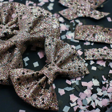 Rainbow Galaxy Glitter Bow