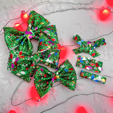 Holly Jolly Christmas Lights Bow