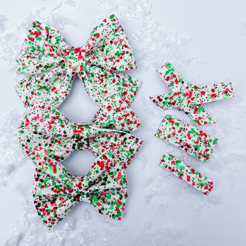 Santa Baby Glitter Bow