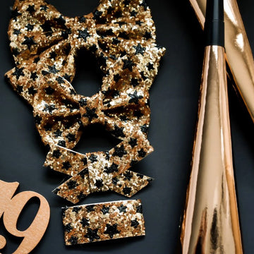 Galactic Gold Glitter Bow