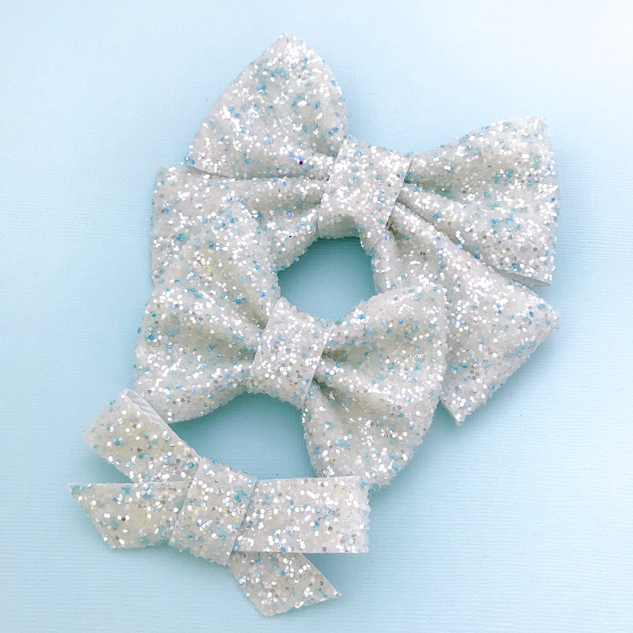 Ice Castle Glitter Bow
