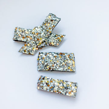 Heavy Metal Glitter Bow