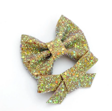 Butterbeer Glitter Bow